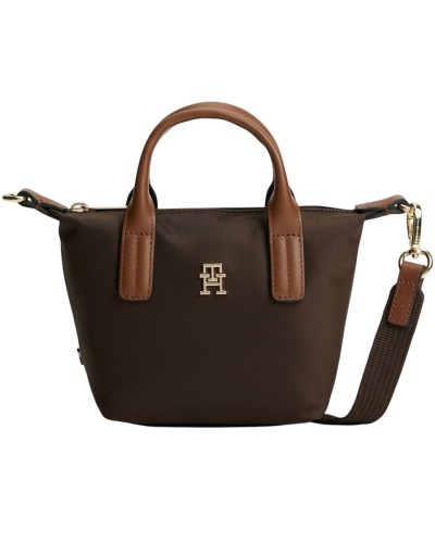 Borsa a Mano con Tracolla Donna Popette Micro Tommy Hilfiger - Marrone GUG