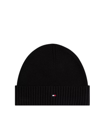 Cappello Unisex TH Flag Pima Cotton Beanie Tommy Hilfiger - Nero BDS