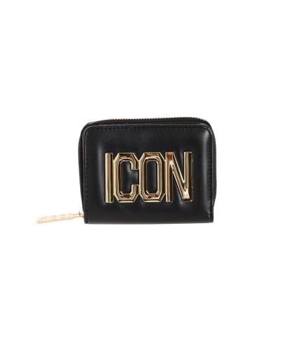 Portafoglio con Patta e Portamonete Donna Grace Icon - Nero